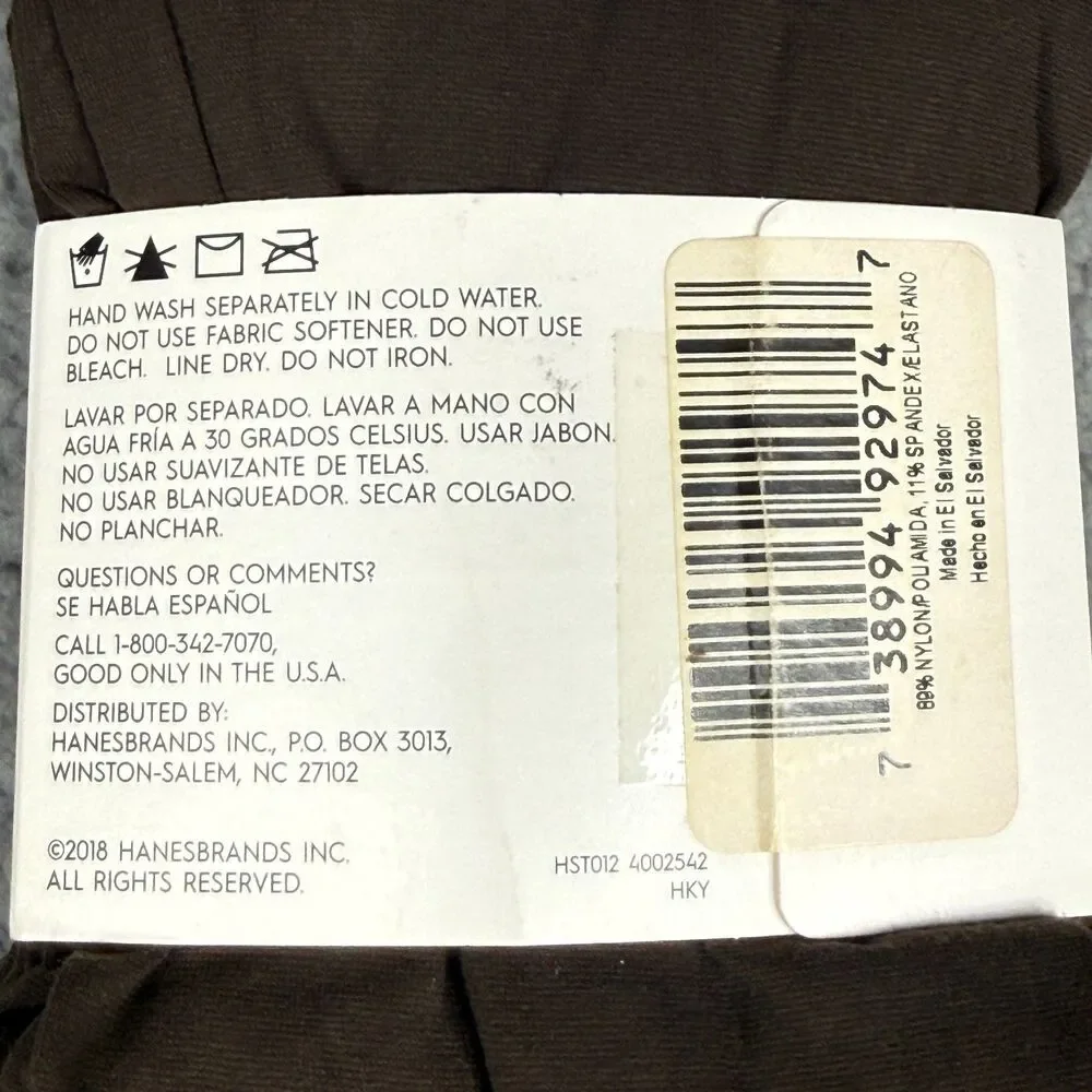 Hanes Perfect Socks Womens Sz 2 Coffee Opaque Knee High 2-Pair Academia Goth NIP